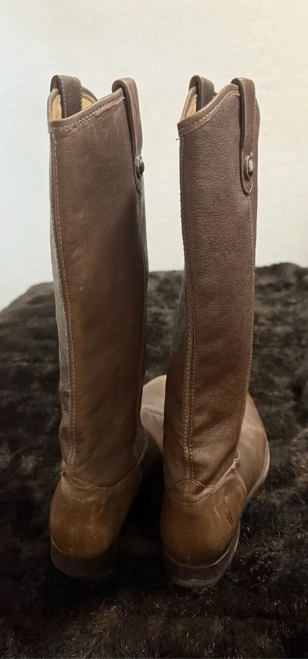 FRYE MELISSA BUTTON  BOOTS 10 B leather tall equestrian western horse